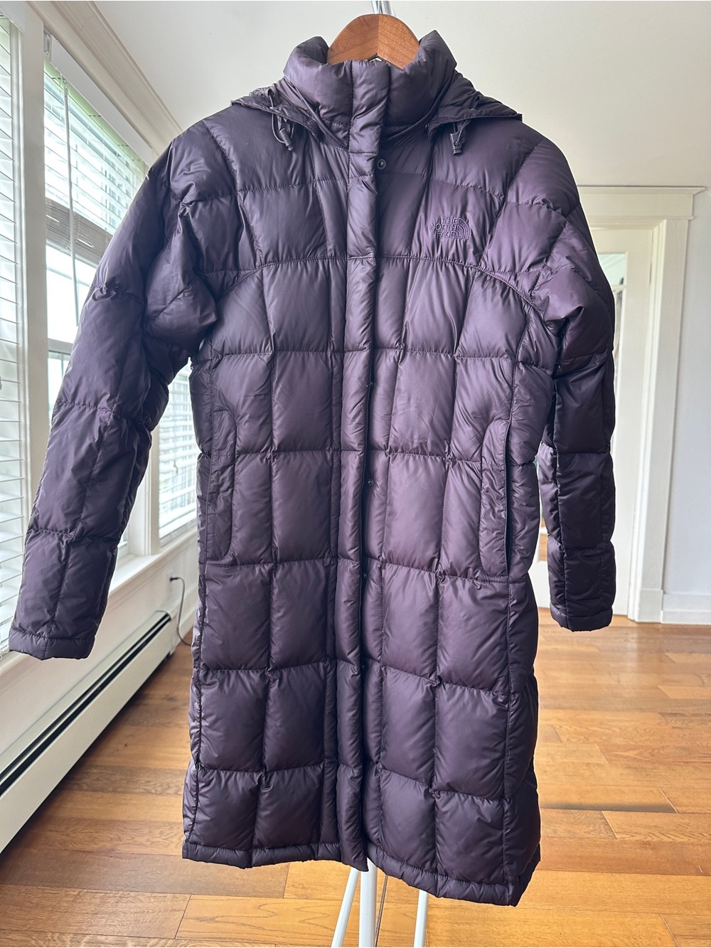 The North Face Long Quilted Puffer Coat - Plum